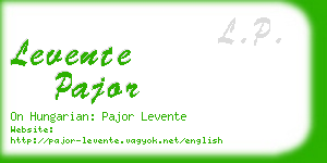 levente pajor business card